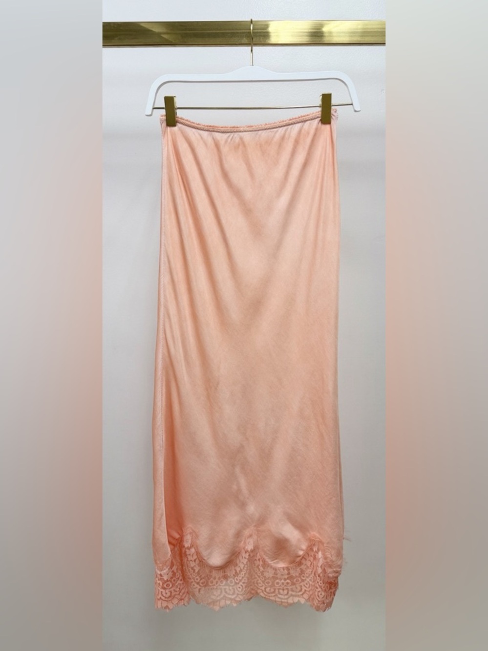(235132/6292-SAL) VISCOSE MAXI SKIRT WITH LACE HEM